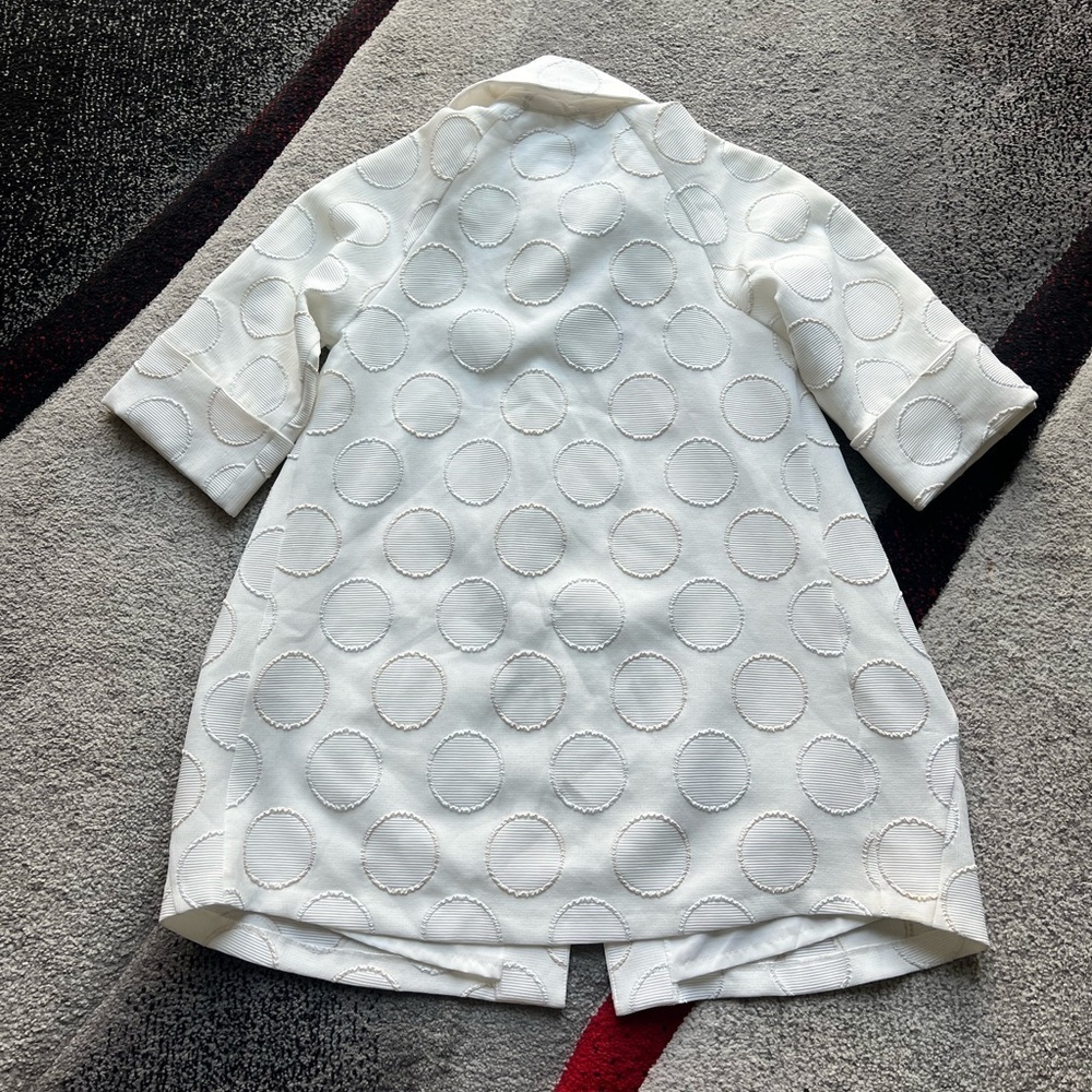 Joseph Ribkoff Ivory Short Sleeve 3D Polkadot Jacket - Picture 4 of 4